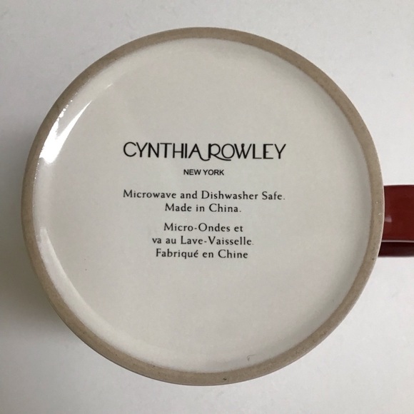 Christmas Reindeer Coffee Mug Cynthia Rowley Tea Cup Mistletoe Holiday New York - Picture 3 of 13